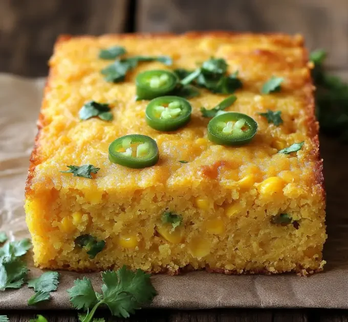 Jiffy Mexican Cornbread Recipe – A Flavorful Twist on a Classic with cheese, chilies, and jalapeños