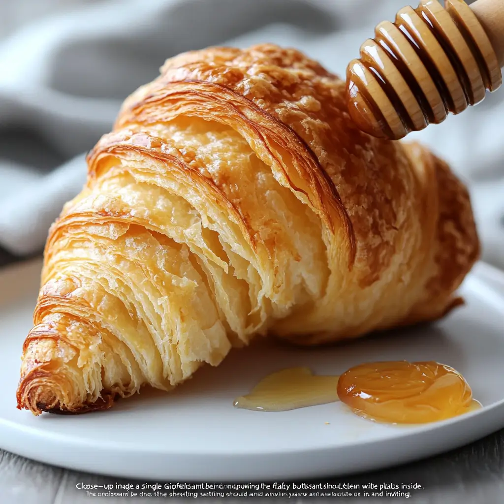 Flaky Gipfeli Layers Close-up of flaky layers inside a Gipfeli croissant