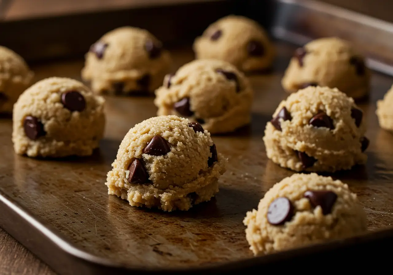 Crumbl Cookie Dough Ready to Bake Cookie dough balls ready for baking