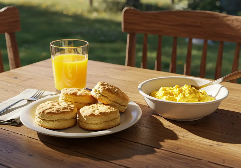 Freshly baked 3 Ingredient Biscuit Recipe on tray