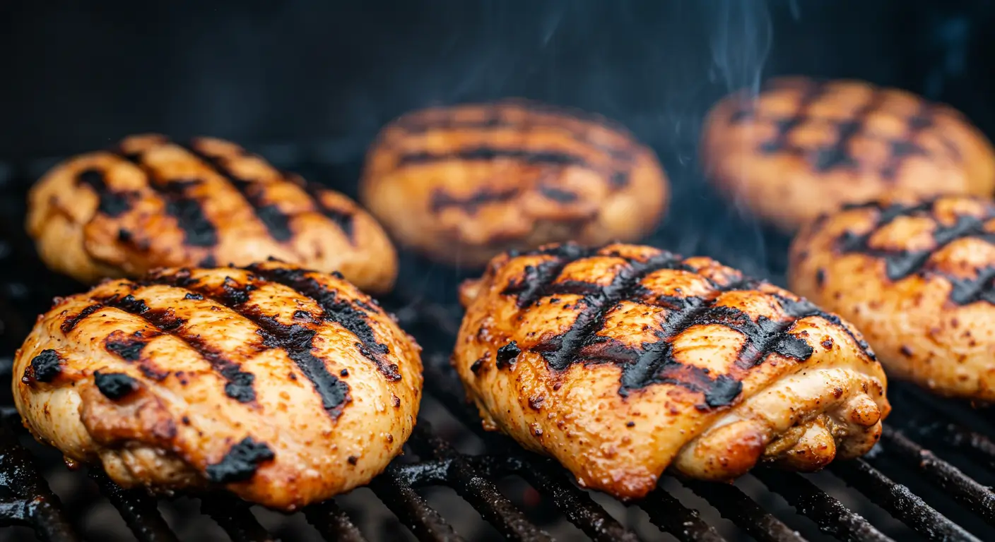 Grilled chipotle chicken recipe on BBQ grill