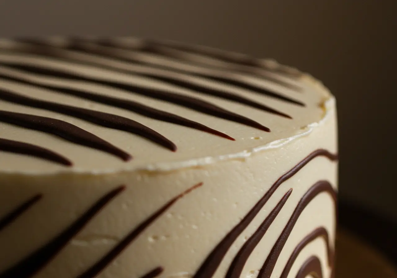 Decorating Zebra Cake with Buttercream and Fondant Zebra cake decorated with smooth buttercream frosting and fondant stripes