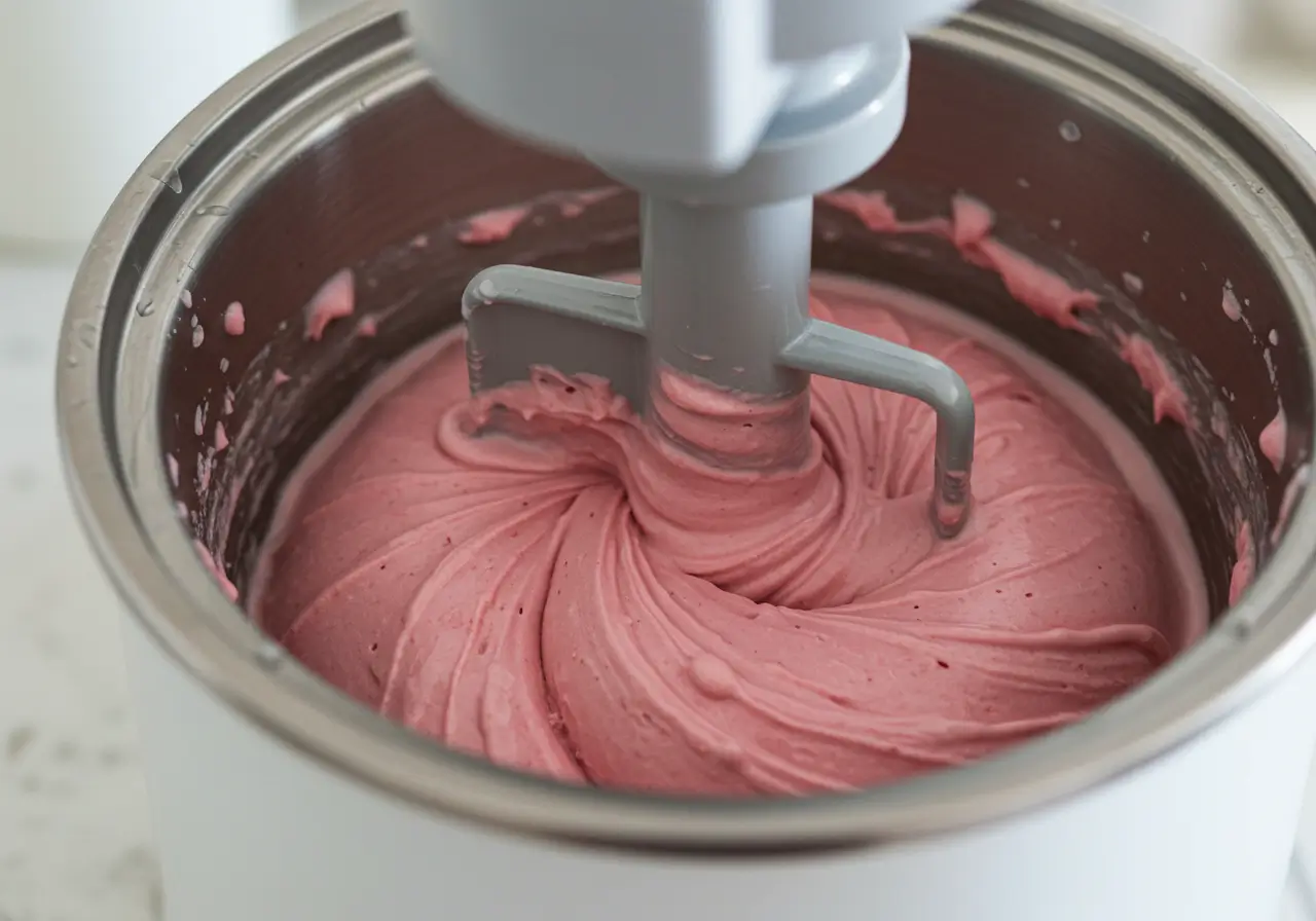 Churning Carnivore Ice Cream to Perfection Churning carnivore ice cream in a machine