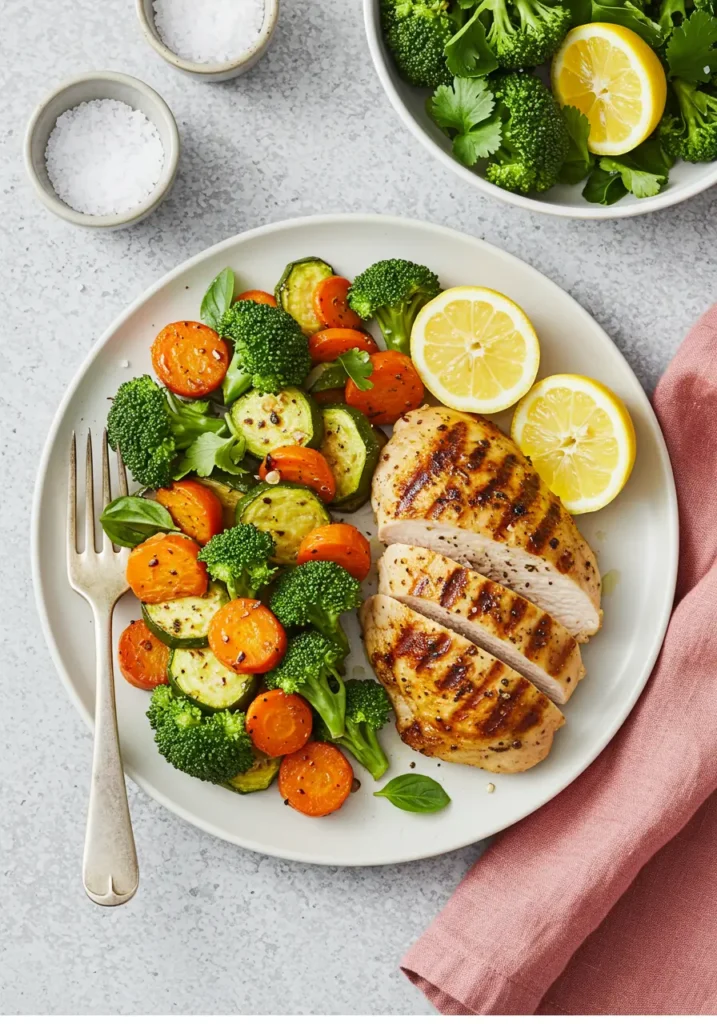 Low sodium chicken recipes with roasted vegetables and fresh herbs