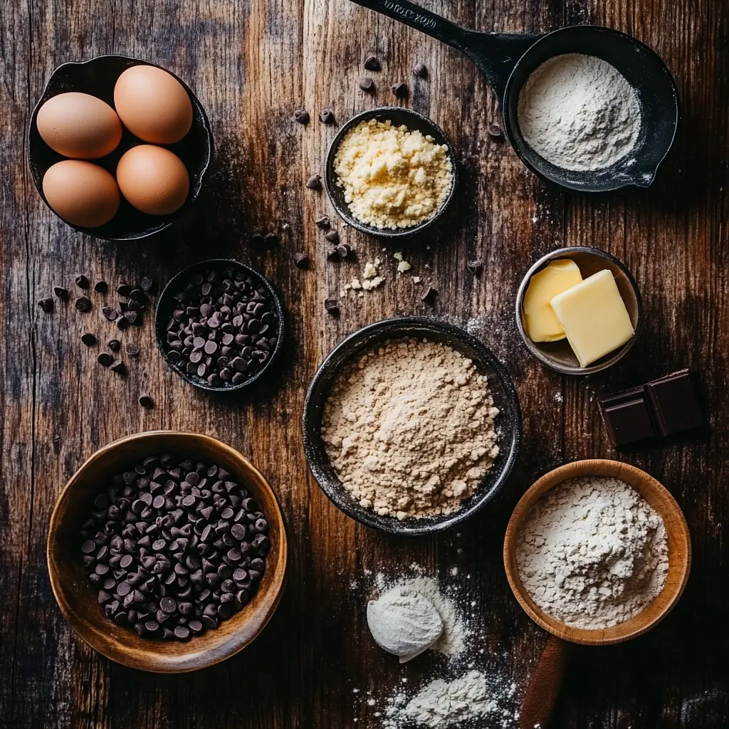 Crumbl Cookie Ingredients Ingredients for Crumbl chocolate chip cookie recipe