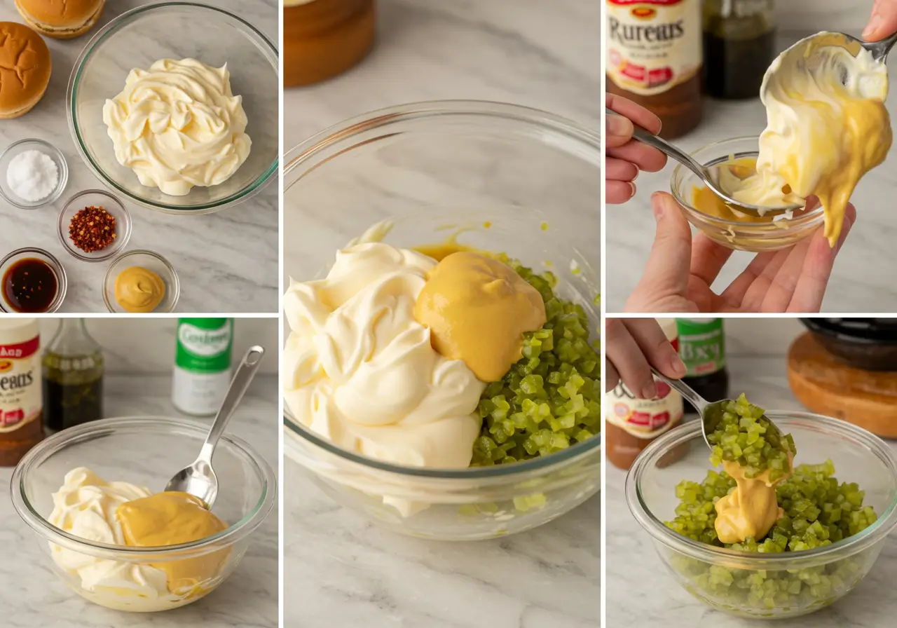 Making Mac Sauce Step-by-Step Step-by-step process of making homemade Mac Sauce Recipe.