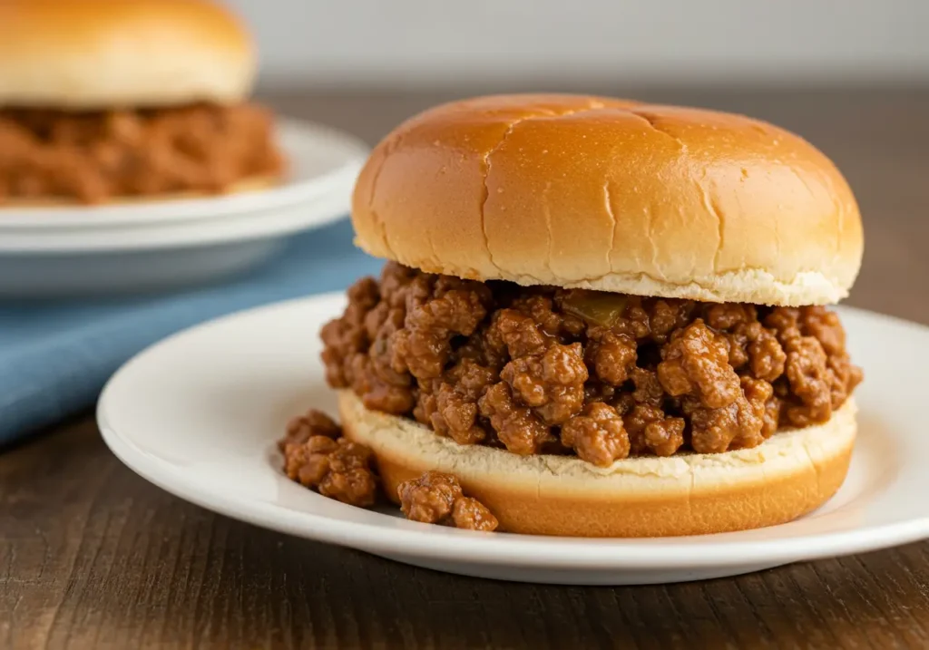 easy sloppy joe recipe sandwich made with 3 ingredients.