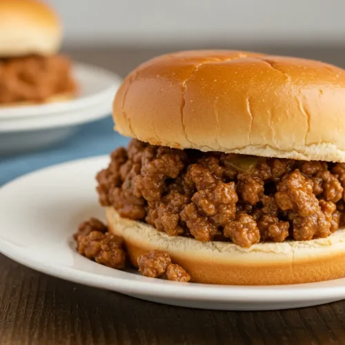easy sloppy joe recipe sandwich made with 3 ingredients.