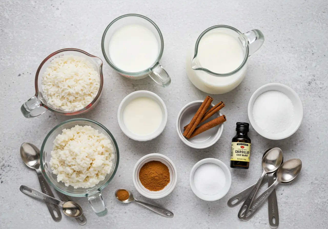 Arroz con Leche Ingredients Ingredients for making arroz con leche recipe.